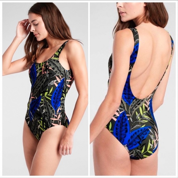 Athleta Other - Athleta Midnight Palm One Piece Swimsuit, M.